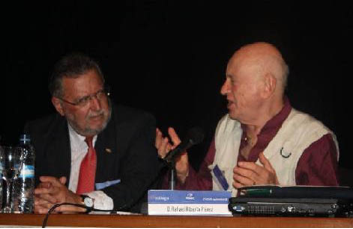 “Edgar Morin y Rafael Alberto Pérez, en la clausura del VI Encuentro Iberoamericano Sobre Estrategias de Comunicación” 